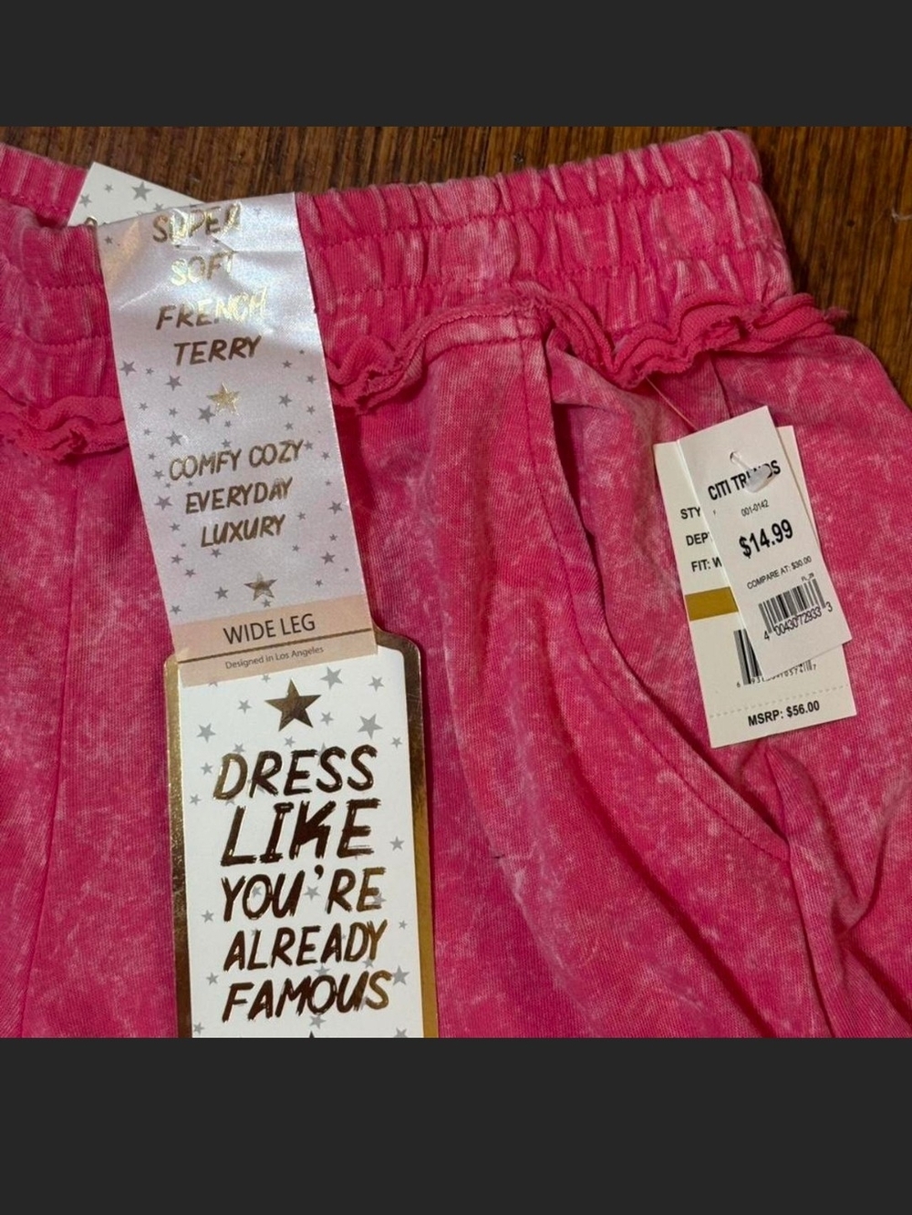 Celebrity Pink Wide Leg Pink Capris - Elastic Waist